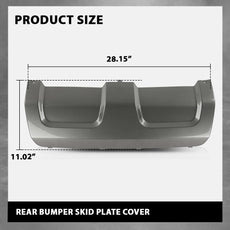G-PLUS Rear Bumper Skid Plate Cover for Range Rover Sport 2014-2017 Gray Side View