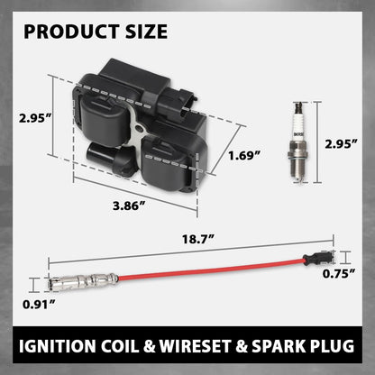 G-PLUS Ignition Coil & Wireset & Spark Plug, Compatible with Chrysler Crossfire 2004-2008, Fit Benz B200 C240 C280 C32 C320 C43 C55 1998-2011, 0001587303, 0001587803