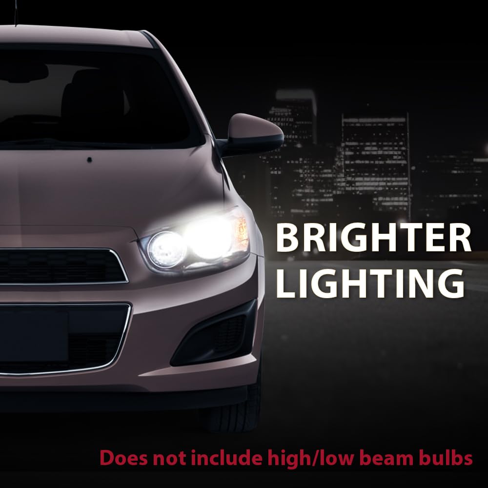 G-PLUS Headlight Assembly Compatible with Chevy Sonic 2012 2013 2014 2015 2016 Front Halogen Headlamp Driver Left Side Clear Lens Black Housing Amber Reflector Bumper Headlamps,faros delanteros