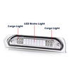G-PLUS LED Third Brake Light Compatible With 2002-08 Dodge RAM 1500/2003-09 Dodge RAM 2500 3500,5072594AB, 5072594AD, 5072594AC 3RD LED Bar Brake/Cargo Lamp,Type I (Chrome Housing Clear Lens)