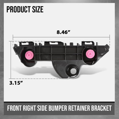 G-PLUS Front Bumper Retainer Bracket Right Side Compatible with Toyota Camry 2025 TO1043169, 52535AQ010 Black