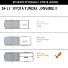 G-PLUS Tri-fold Truck Bed Tonneau Cover 5´5" Compatible with Toyota Tundra 2014-2017 Extra Short Bed Tri Flip Fold Truck Bed Tonneau Bed Cover