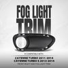 G-PLUS Fog Light Trim Driving Lamp Front Passenger Right Side Hand Compatible with Porsche Cayenne Turbo 2011 2012 2013 2014, Fit Porsche Cayenne Turbo S 2013-2014 95850509400, PO1039105 Black