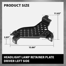 G-PLUS Headlight Retainer Plate for Audi Q3 Quattro 2013-2018 Left Side Close-up View