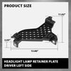 G-PLUS Left Headlight Lamp Retainer Plates, Compatible with Audi Q3 Quattro 2013-2018, Driver Side, 8U0941453