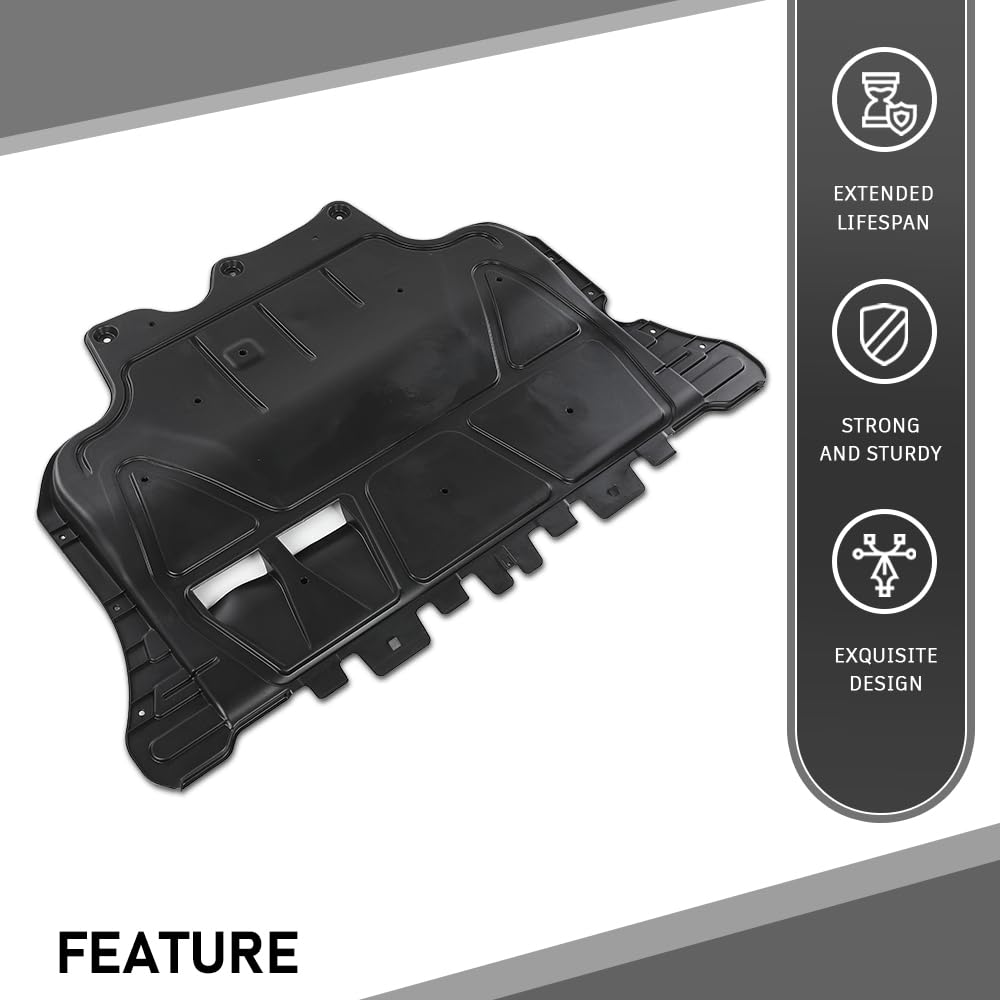 G-PLUS Front Engine Splash Shield Compatible with VW Volkswagen Golf 2015-2018 VW1228137, 3Q0825236D