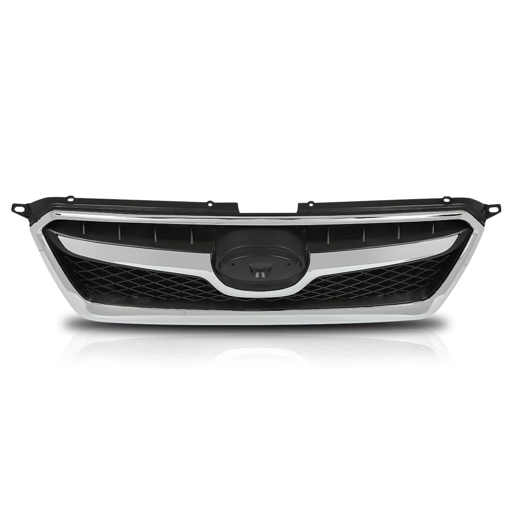 G-PLUS Front Black Chrome Bumper Grille Assembly Compatible with Subaru XV Crosstrek 2013-2015 91122FJ020