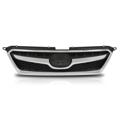 G-PLUS Front Black Chrome Bumper Grille Assembly Compatible with Subaru XV Crosstrek 2013-2015 91122FJ020