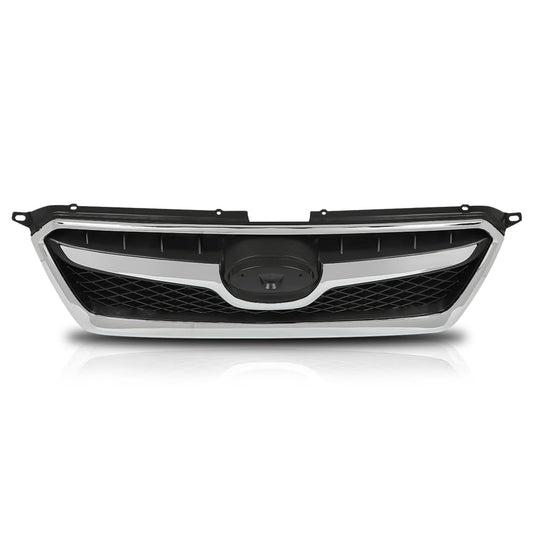 G-PLUS Front Black Chrome Bumper Grille Assembly Compatible with Subaru XV Crosstrek 2013-2015 91122FJ020