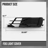 G-PLUS Front Bumper Foglight Cover Grill Compatible with Audi A6 C7 2014-2018, Not Fit S-Line Model 1028143, 4G0807647 Chrome Black