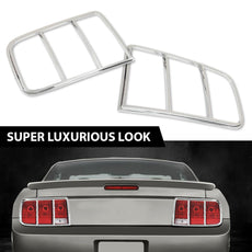 G-PLUS Tail Light Bezel Cover for Ford Mustang 2005-2009 Chrome Style Additional Angle