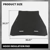 G-PLUS Hood Insulation Pad 1/2" With Clips Compatible with Ford Ranger 2006-2012