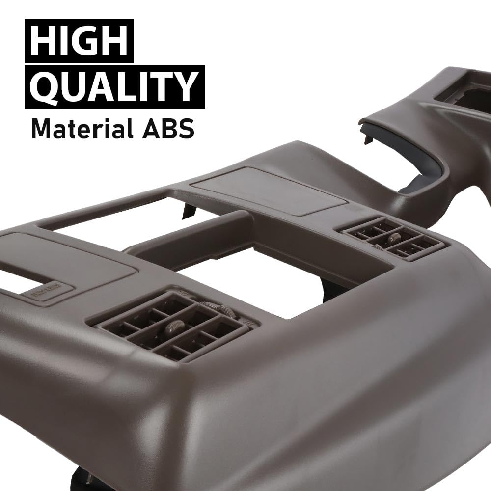 G-PLUS Dash Bezel Radio Cluster Trim Panel W/o Hole Compatible with Ford F250 F350 Super Duty 1999-2004 Brown