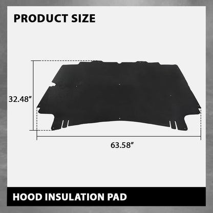 G-PLUS Hood Insulation Pad 1/2" Heat Blanket & Clips Compatible with Dodge Ram 1500 2002-2008/Fit Dodge Ram 2500 3500 2003-2009