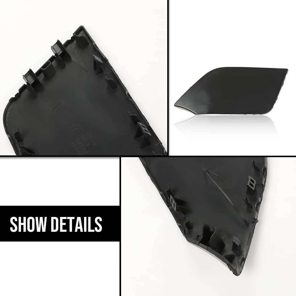 G-PLUS Front Bumper Tow Hook Cover Compatible with Nissan Rogue 2017 2018 2019 2020 Black Towing Eye Cap 622A0-6FL0H