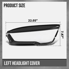 G-PLUS Headlight Lens Cover for Audi A7 RS7 2016-2018 Left Clear Side View