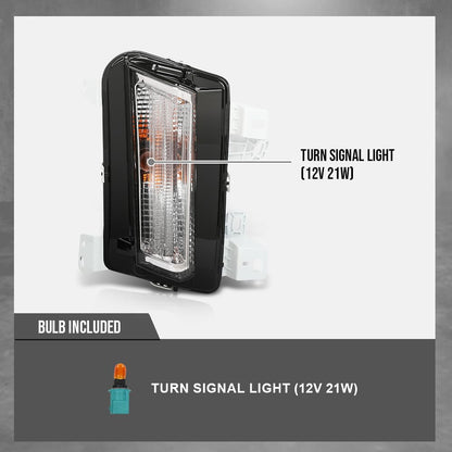 G-PLUS Turn Signal Lamp Compatible with Cadillac XT5 (submodel: Base, Luxury, Platinum, Premium Luxury) 2017 2018 2019 84496126, GM2531136 White