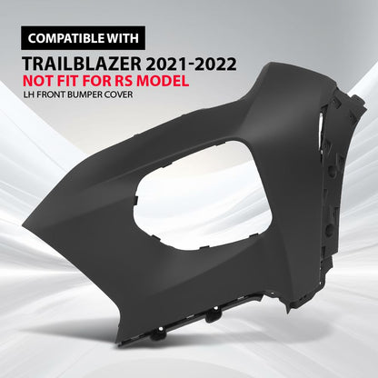 G-PLUS Front Driver Side Bumper Cover (Except RS) LH Compatible with Chevy Trailblazer 2021-2022 NOT Fit RS Model 42749518, 42772013 Black