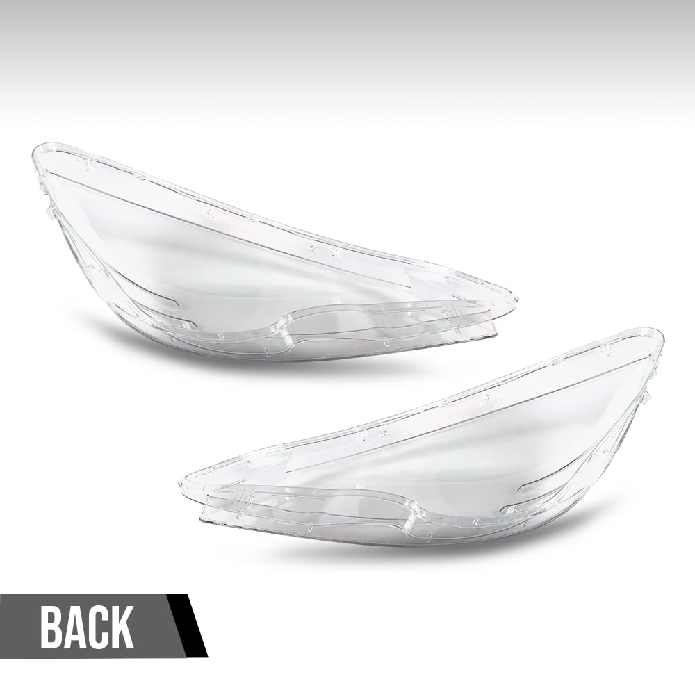 G-PLUS Headlight Lens Cover Compatible with Benz C-Class W204 C180 C200 C260 C280 C300 200K 180K 2008-2011 2048208761, 2048208861 Left & Right Front Headlamp Lens Cover Clear