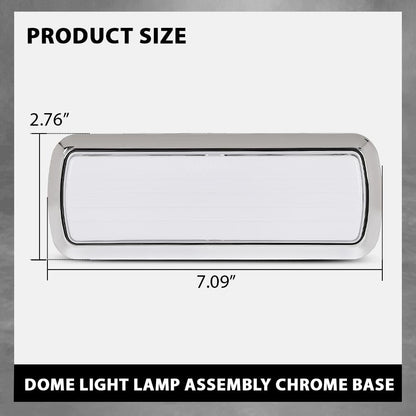 G-PLUS Dome Light Lamp Assembly LED Chrome Base Compatible with 1960-1972 Chevy GMC Pickup Truck C/K 10 20 30