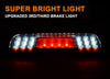 G-PLUS High Mount Rear 3rd Third Brake Light Compatible With 2014-2018 Chevy Silverado GMC Sierra 1500 2500 HD 3500 HD LED Cargo Tail Lamp Black Housing Red Smoky Lens