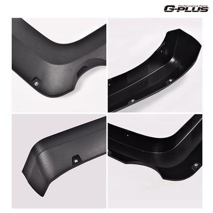 G-PLUS Fender Flares, Compatible with 2014-2018 Chevy Silverado 2500HD/3500HD, (Fit Fleetside with 69.3" Short Bed Crew Cab Models), Textured Black Pocket Rivet Bolt Style Wheel Cover 4pcs