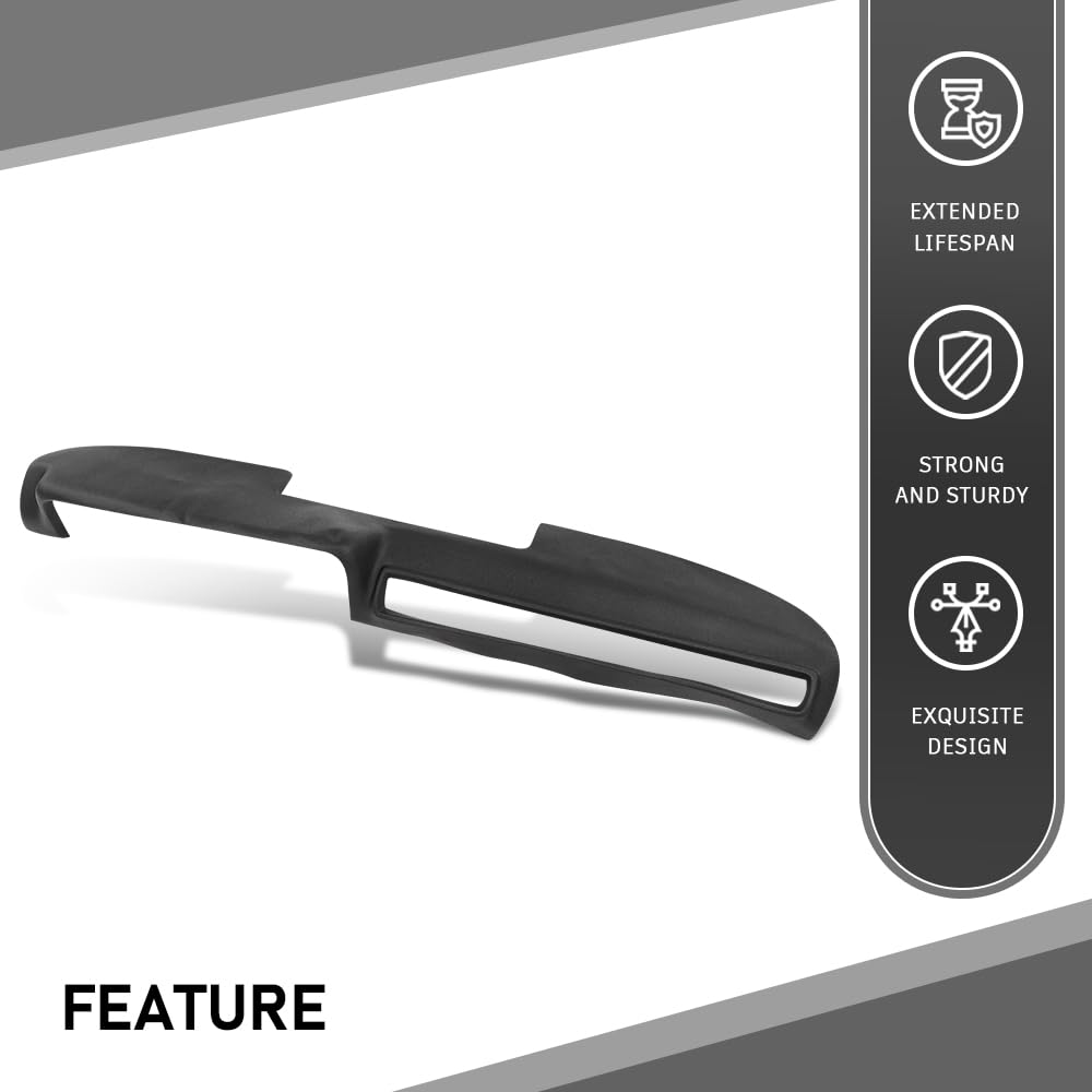 G-PLUS TPE Dashboard Dash Cover Compatible with Dodge Plymouth Belvedere Charger Coronet GTX Road Runner Satellite 1971-1974 Black
