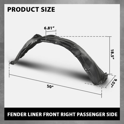 G-PLUS Front Passenger Side Fender Liner Compatible with Toyota Camry L LE XLE 2012-2014,Fit Toyota Camry Hybrid 2012-2014 TO1249160