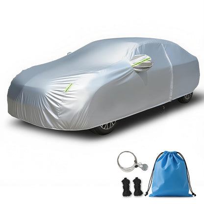 Car Cover Waterproof All Weather for Universal Sedan/SUV,Full Exterior Cover with Door Zipper and Cotton Lining