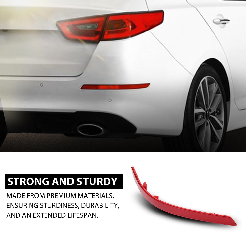 G-PLUS Rear Bumper Reflectors Pair Compatible with Kia Optima 2014-2015 924062T500