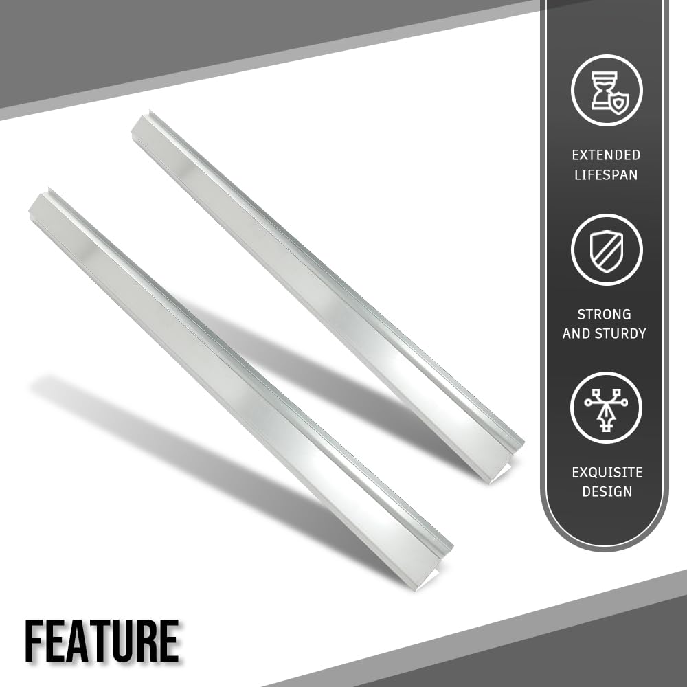 G-PLUS Rocker Panel Driver and Passenger Side Pair Compatible with Chevy Silverado GMC Sierra Pickup Truck Crew Cab 2014 2015 2016 Silver
