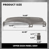 G-PLUS Upper Dashboard Dash Cover Compatible with Chevy Silverado GMC Sierra 1500 2500HD 3500 1999-2006/ Chevy Avalanche Tahoe 2000-2006/ GMC Yukon 2001-2006 (Gray)