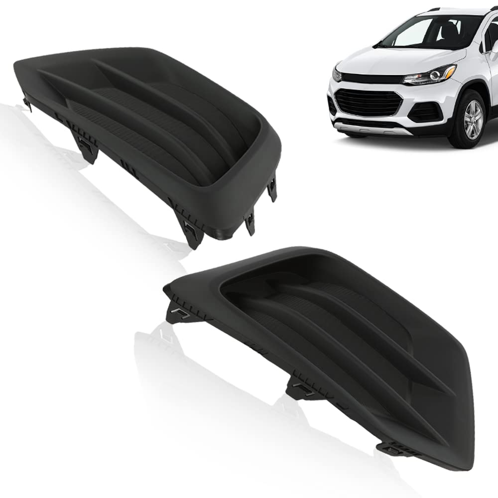 G-PLUS Fog Light Cover Driver and Passenger Side Compatible with Chevy Trax 2017 2018 2019 2020 2021 2022 Front Bumper Fog Lamp Cover 42537708 GM1039226 42537707 GM1038226