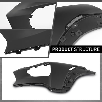 G-PLUS Front Driver Side Bumper Cover (Except RS) LH Compatible with Chevy Trailblazer 2021-2022 NOT Fit RS Model 42749518, 42772013 Black
