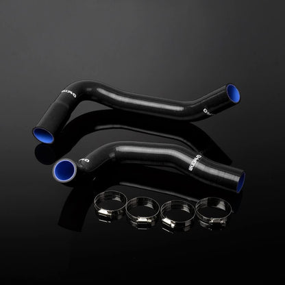 G-PLUS Silicone Radiator Hose Kit w/Clamps Compatible With Chevy Small Block Camaro SBC 1971-1988 (Black)