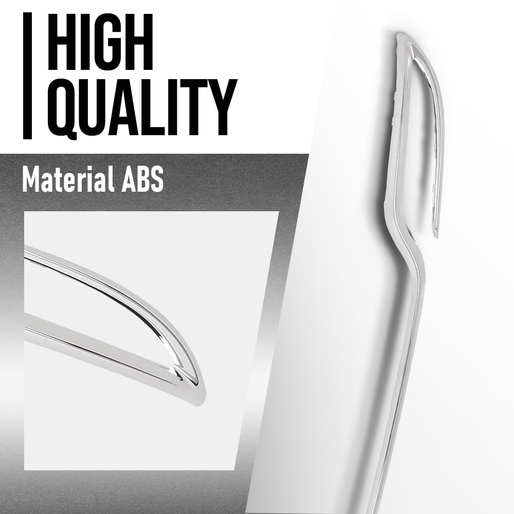 G-PLUS Rear Bumper Molding Chrome Compatible with Benz C300 Sedan 2015-2018 Fit Models Without AMG Styling Package 2058851621, MB1144119 Silver