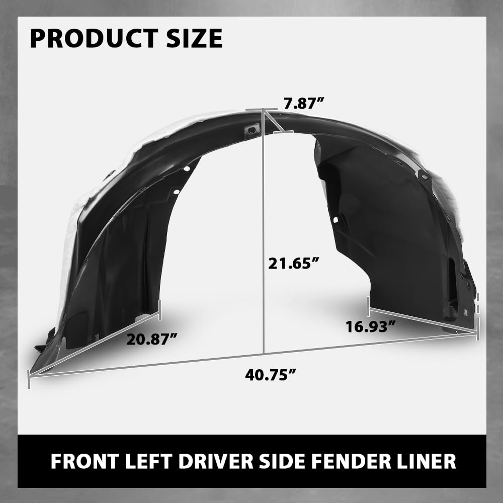G-PLUS Front Left Fender Liner Inner, Compatible with Ford Escape 2015-2019, Driver Side, FO1248161, CJ5Z16103B