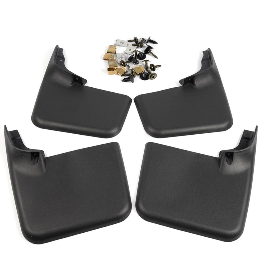 G-PLUS Mud Flaps, Compatible with Ford F150 2004-2014, w/o The Factory Wheel Lip Moldings Splash Guards Mudguards Front Rear 4PCS Heavy Duty Molded No Drill CL3Z-16A550-C, CL3Z-16A550-F