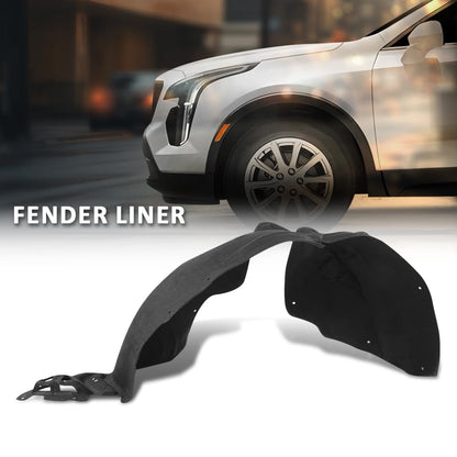 G-PLUS Fender Liner Inner Left Compatible with Cadillac XT4 (submodel: Luxury, Premium Luxury, Sport) 2019-2023 84557829, GM1248306 Front Driver Side Black