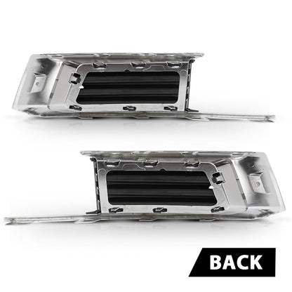 G-PLUS Fog Light Covers Bezels Trim Set Pair Front Compatible with Cadillac XTS 2018-2019 Chrome Black