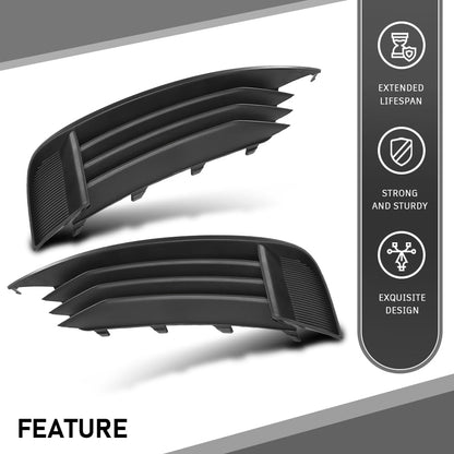 G-PLUS Pair Front Lower Bumper Grilles Covers, Compatible with Audi A3 S3 2013-2017, Left Driver & Right Passenger Side 2PCS, 8V5807682, 8V5807681