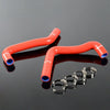 G-PLUS Silicone Radiator Coolant Hose Kit Clamps Fit Compatible With Pontiac Fiero 2.5/2.8L L4/V6 1984-1988 Red
