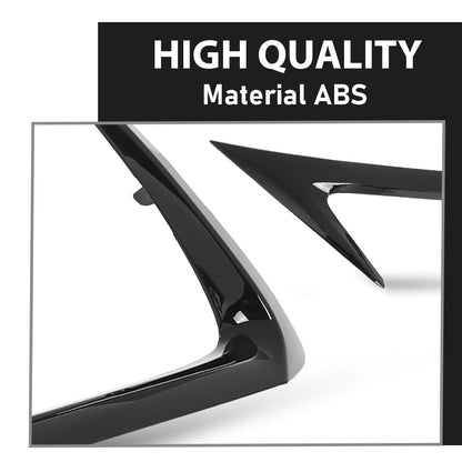 G-PLUS Front Grille Molding Outer Trim Set 2pcs Compatible with LX CT200H 2014-2017 Glossy Black