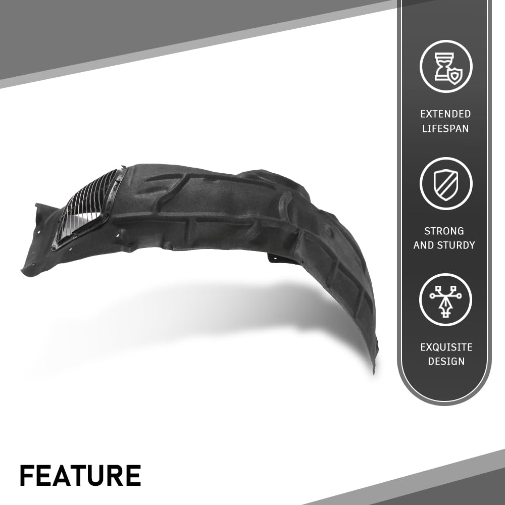 G-PLUS Front Left Fender Liner Inner, Compatible with Audi Q7 2011-2015, Driver Side, 4L0809961E