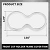 G-PLUS Chrome Cup Holder Trim Cover Frame Decorative Interior Accessories Compatible with Jeep Grand Cherokee 2011-2021