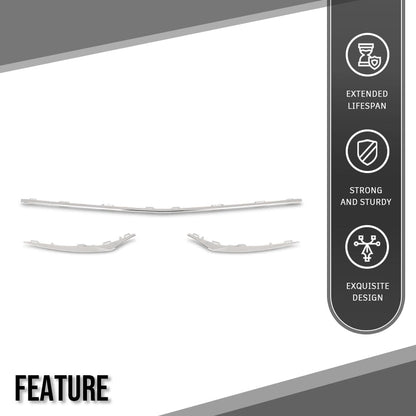 G-PLUS Front Bumper Cover Molding Trim Compatible with Benz W117 CLA Class 2016-2019 1178854900, 1178855000 Silver
