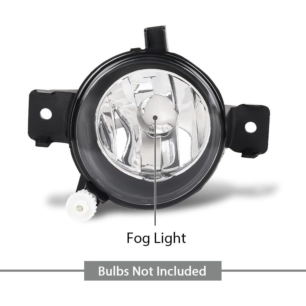 G-PLUS Front Right Fog Light Lamps Assembly Without Bulb, Compatible with BMW X5 E70 2011-2013, Passenger Side, 63177224644, 63 17 7 224 644