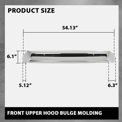 G-PLUS Hood Bulge Molding Compatible with Toyota Tundra 2014-2021 Front Upper Grille Hood Scoop Chrome TO1231102 76180-0C030