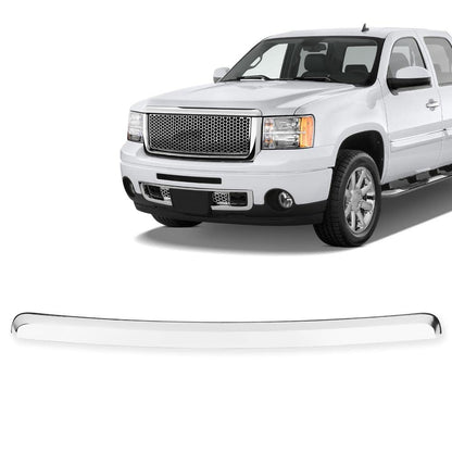 G-PLUS Front Hood Molding Trim Moulding W/ 8 Clips, Compatible with GMC Sierra 1500 2007-2013/ GMC Sierra 2500 HD 3500 HD 2007-2010 GM1235109 10385156 (Silver)