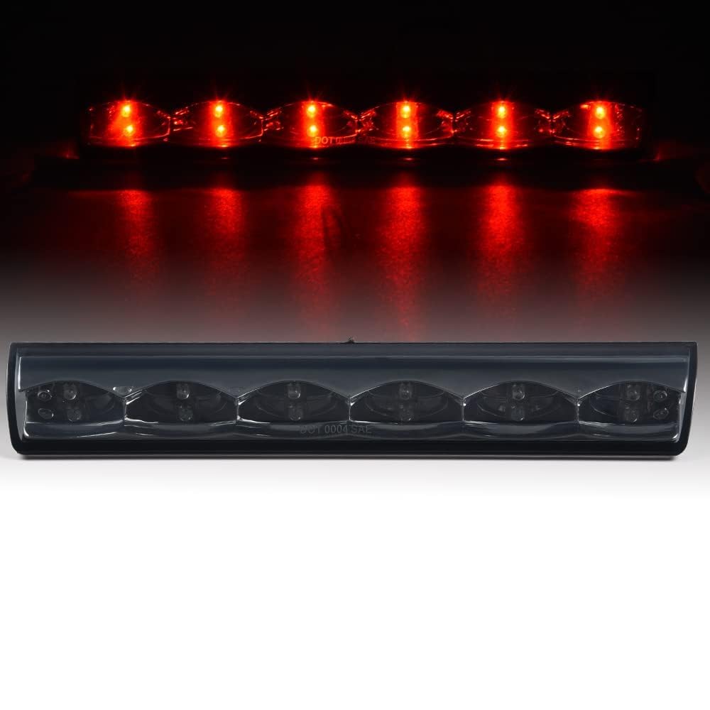 G-PLUS LED 3rd Brake Light Compatible with Truck Cap Topper Leer Are Century LED Recessed Third Brake Light Lamp AT-LED-36R Smoky Lens Chrome Housing